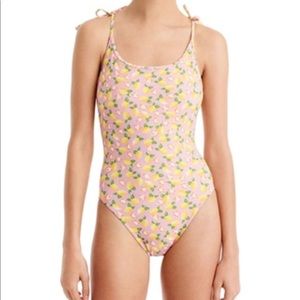 NWT JCrew Lemon tie shoulder one piece